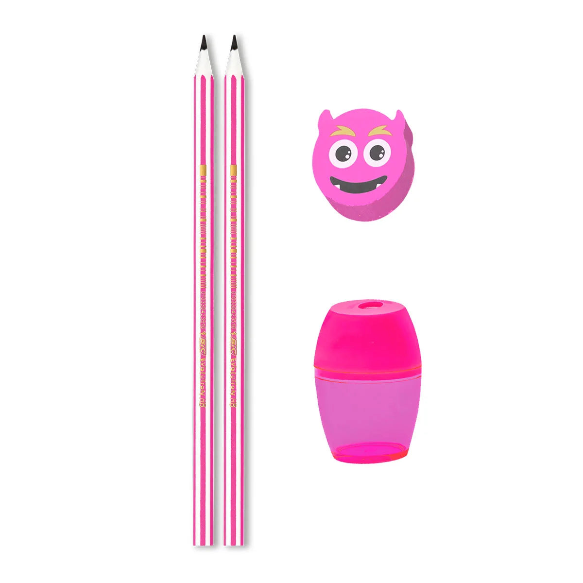 Lápis Preto Monstrinho Rosa BIC (4 Peças)