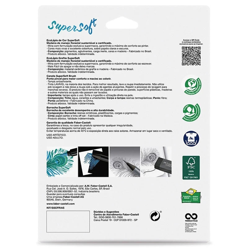Kit SuperSoft Cores Frias Faber-Castell com 10 Itens