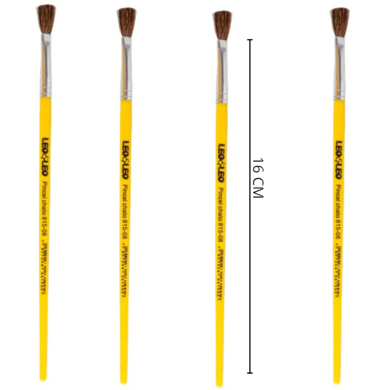 Pincel Escolar Chato Leo E Leo