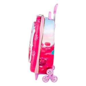 Mochila Escolar Infantil de Carrinho 3D Princesas Rosa – Diplomata